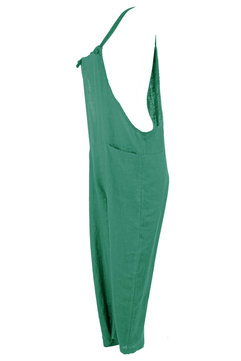 TEXTURE Ladies Italian Lagenlook Tie Knot Strap Pocket Jersey Dungaree –  Texture Online