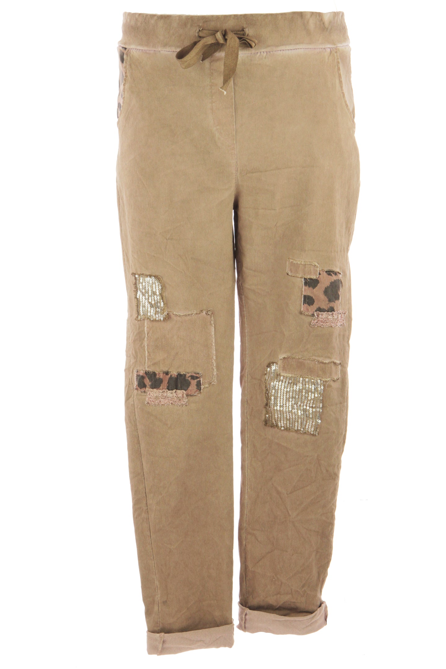 Leopard Sequin Patch Trouser