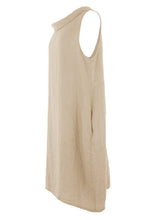 Load image into Gallery viewer, Sleeveless Round Collar Linen Dress
