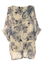 Load image into Gallery viewer, Floral Paisley Print Linen Top
