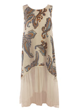 Load image into Gallery viewer, Paisley Print Silk Hem Linen Dress
