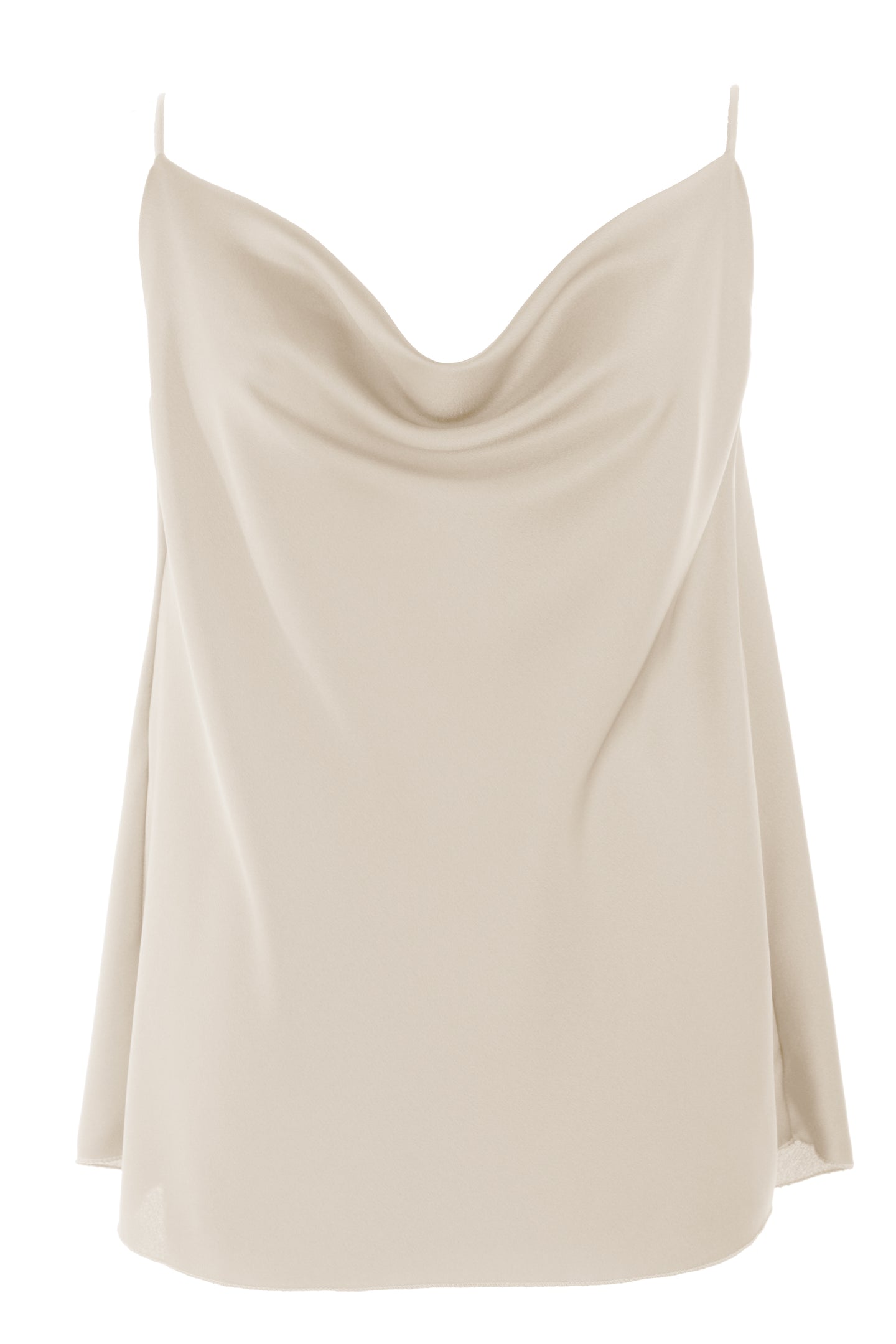 Cowl Neck Satin Vest