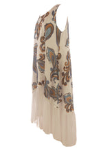 Load image into Gallery viewer, Paisley Print Silk Hem Linen Dress
