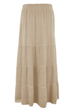 Load image into Gallery viewer, Tiered Teabag Linen Maxi Skirt
