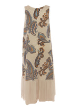 Load image into Gallery viewer, Paisley Print Silk Hem Linen Dress
