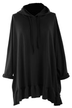 Load image into Gallery viewer, Frill Hem Hooded Tunic
