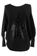 Load image into Gallery viewer, Sequin Star Ribbed Jumper
