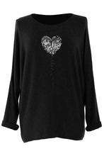 Load image into Gallery viewer, Sequin Heart Soft Knit Jumper
