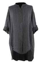 Load image into Gallery viewer, Stripe Hi Low Cotton Shirt
