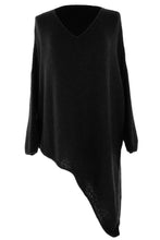 Load image into Gallery viewer, V Neck Asymmetric Hem Wool Jumper
