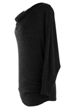 Load image into Gallery viewer, Cowl Neck Lurex Ribbed Top
