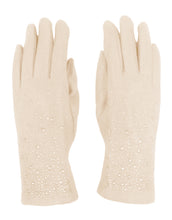 Load image into Gallery viewer, Diamante Detail Cashmere Gloves
