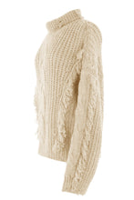 Load image into Gallery viewer, Cable Knit Fringe Wool Jumper
