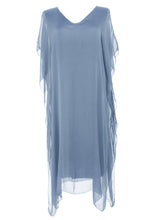 Load image into Gallery viewer, Batwing Silk Kaftan Midi
