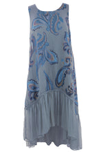 Load image into Gallery viewer, Paisley Print Silk Hem Linen Dress
