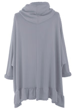 Load image into Gallery viewer, Frill Hem Hooded Tunic
