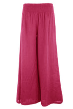 Load image into Gallery viewer, Elasticated Wide Leg Linen Trouser

