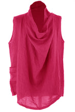 Load image into Gallery viewer, Sleeveless Cowl Linen Top
