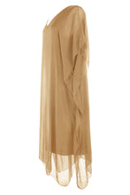 Load image into Gallery viewer, Batwing Silk Kaftan Midi
