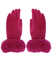 Load image into Gallery viewer, Faux Fur Cuff Suede Gloves
