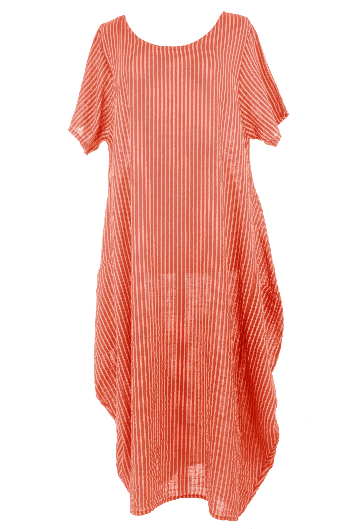 Stripe 2 Pocket Tulip Midi