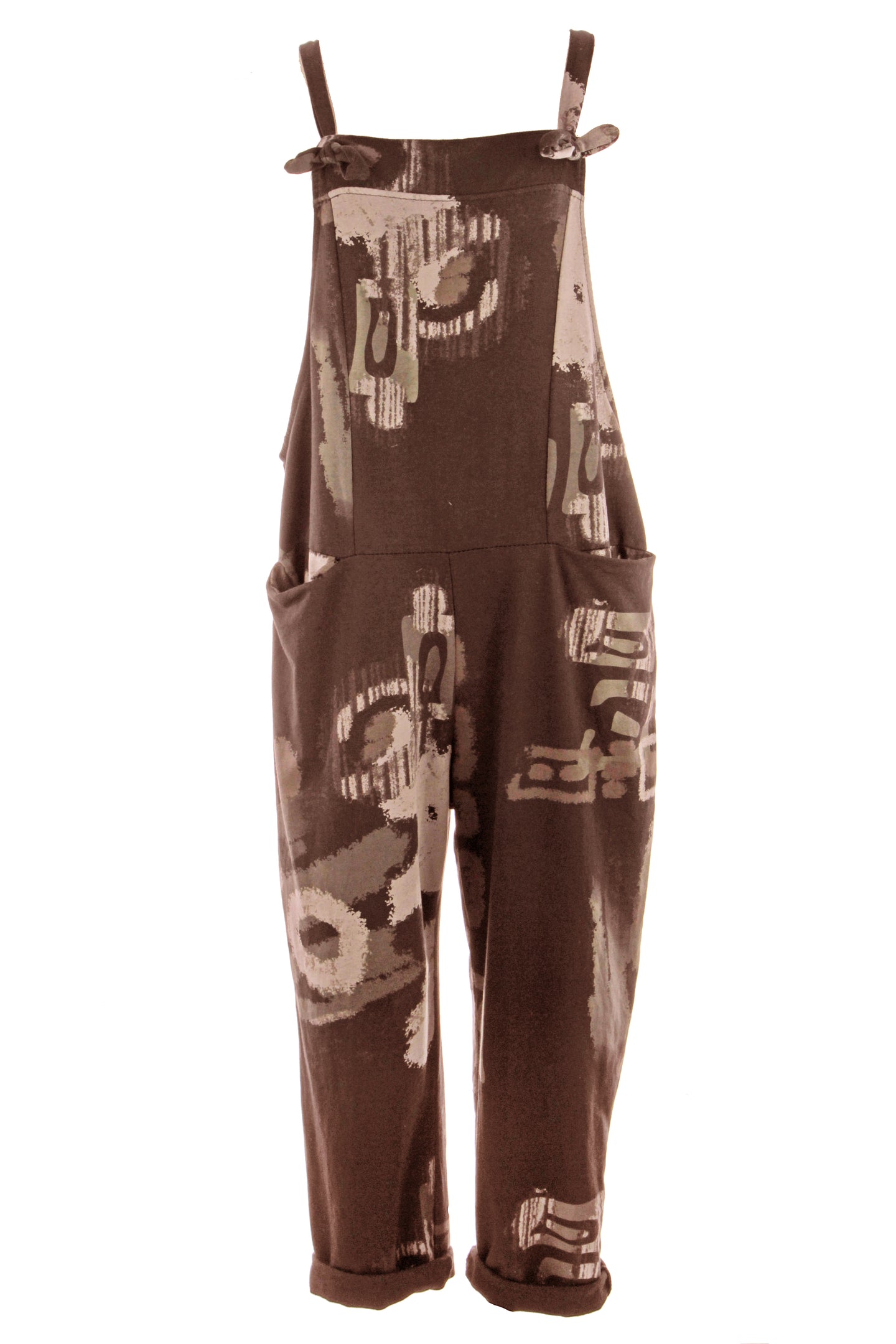 Abstract Print Dungaree