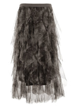 Load image into Gallery viewer, Abstract Print Ruffle Tulle Skirt
