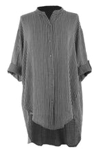 Load image into Gallery viewer, Stripe Hi Low Cotton Shirt
