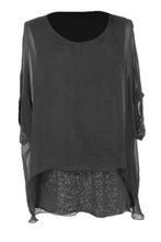 Load image into Gallery viewer, Sequin Hem Silk Top
