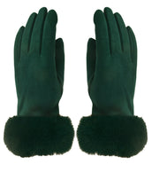 Load image into Gallery viewer, Faux Fur Cuff Suede Gloves
