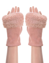 Load image into Gallery viewer, Faux Fur Fingerless Gloves
