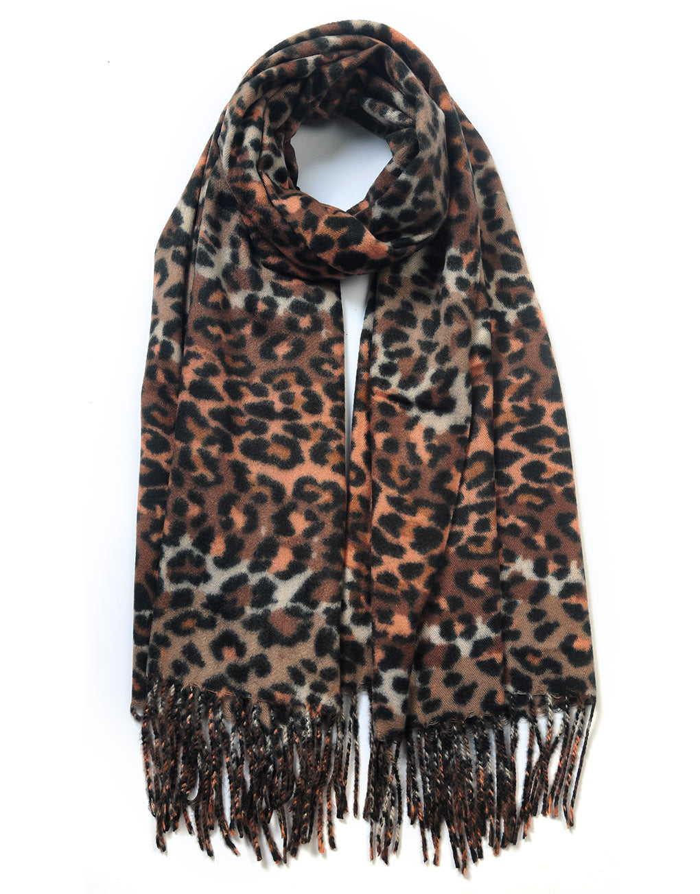 Leopard Print Cashmere Scarf