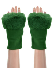 Load image into Gallery viewer, Faux Fur Fingerless Gloves
