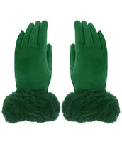 Load image into Gallery viewer, Faux Fur Cuff Suede Gloves
