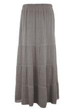 Load image into Gallery viewer, Tiered Teabag Linen Maxi Skirt
