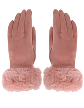 Load image into Gallery viewer, Faux Fur Cuff Suede Gloves
