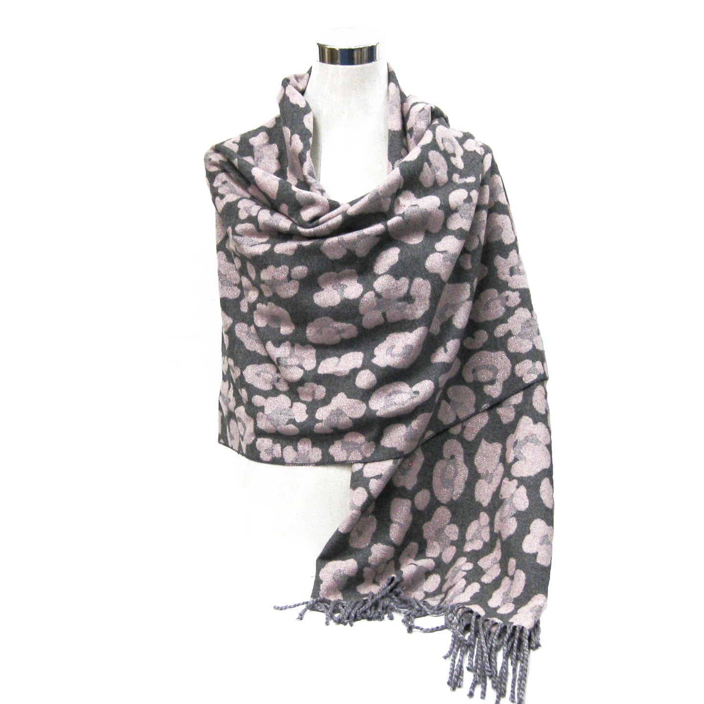 Leopard Lurex Cashmere Scarf