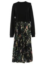 Load image into Gallery viewer, Floral Print Pleated Satin Midi
