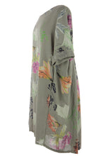 Load image into Gallery viewer, Floral Print Pleat Back Linen Dress
