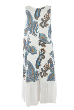 Load image into Gallery viewer, Paisley Print Silk Hem Linen Dress
