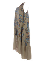 Load image into Gallery viewer, Paisley Print Silk Hem Linen Dress
