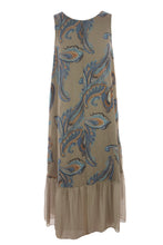 Load image into Gallery viewer, Paisley Print Silk Hem Linen Dress
