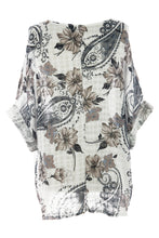 Load image into Gallery viewer, Floral Paisley Print Linen Top
