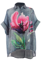 Load image into Gallery viewer, Watercolour Floral Denim Look Shirt
