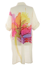 Load image into Gallery viewer, Watercolour Floral Print Hi Low Shirt
