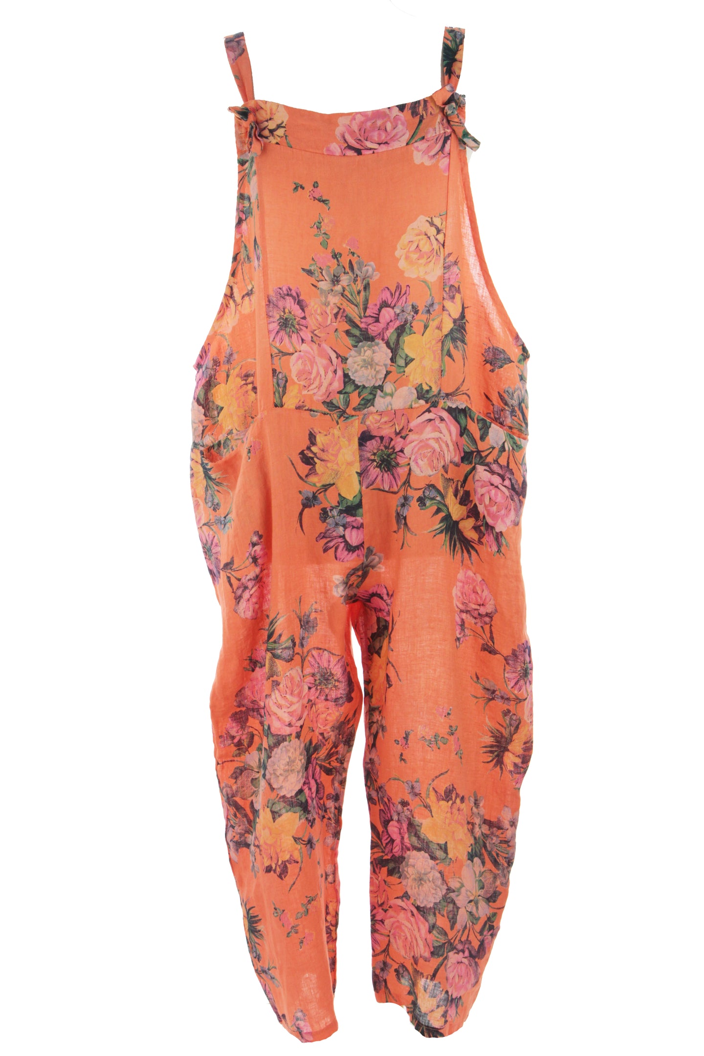 Floral Linen Dungaree