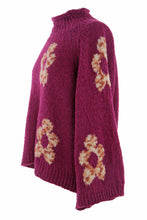 Load image into Gallery viewer, Flower Pattern Wool Knit Jumper
