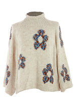 Load image into Gallery viewer, Flower Pattern Wool Knit Jumper
