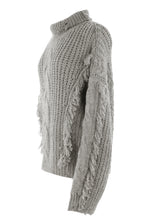 Load image into Gallery viewer, Cable Knit Fringe Wool Jumper
