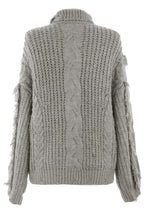 Load image into Gallery viewer, Cable Knit Fringe Wool Jumper
